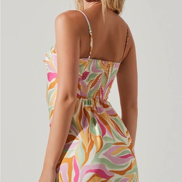 Astr Mariela  Colorful Abstract Print Midi Slip Dress Size XL - Picture 2 of 16
